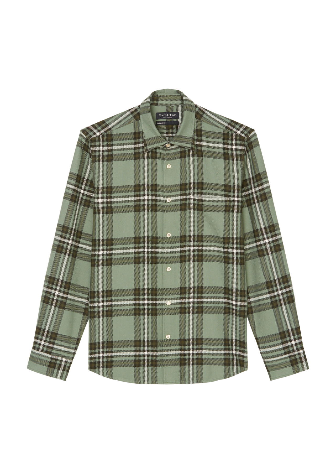 Köflótt skyrta úr lífrænni bómull