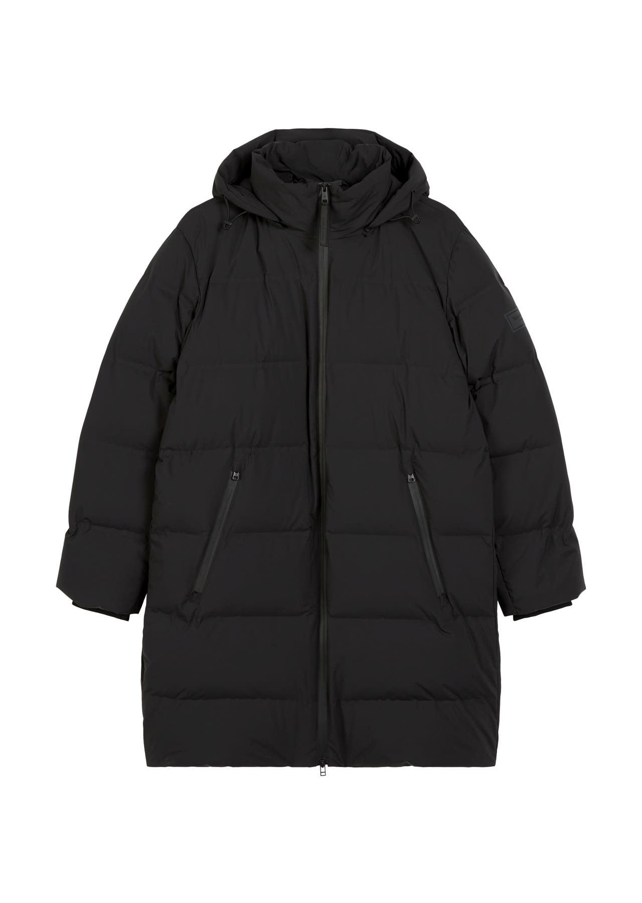 Síð, hlý, vatnsheld dúnúlpa