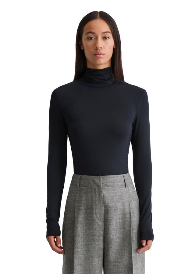 Rúllukragabolur með síðum ermum