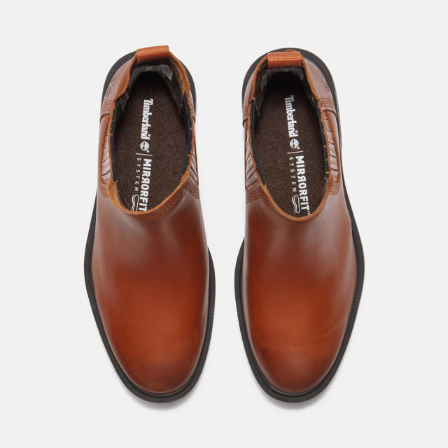 Brimfield MID CHELSEA BOOT MD BRN F GRAIN W DK BRN