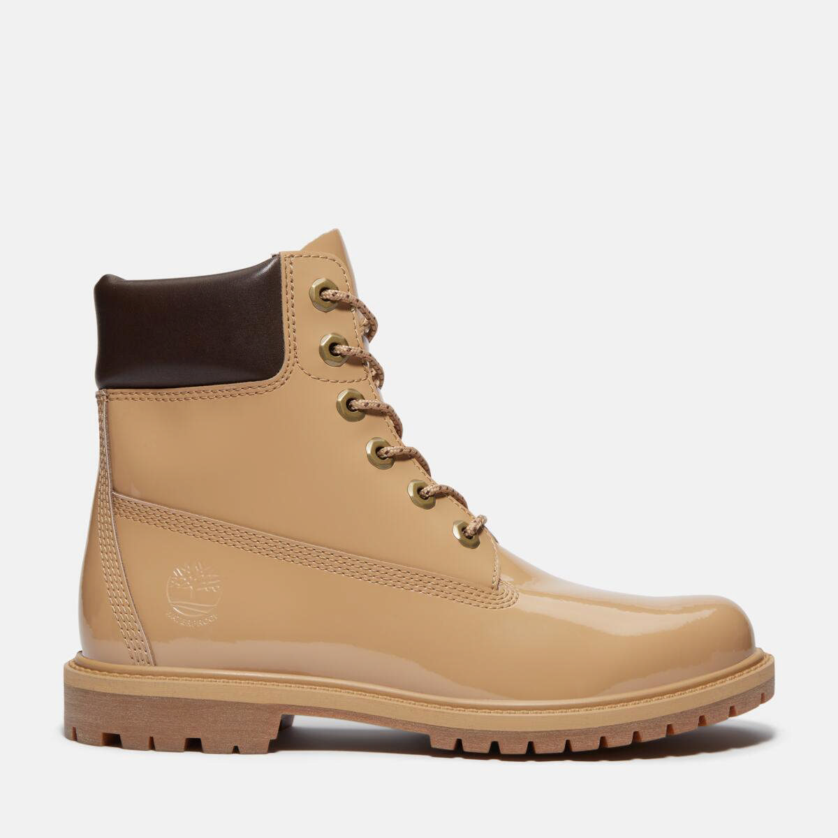 Timberland Premium 6 INCH LACE UP WATERPROOF BOOT WHEAT PATENT LEATHER