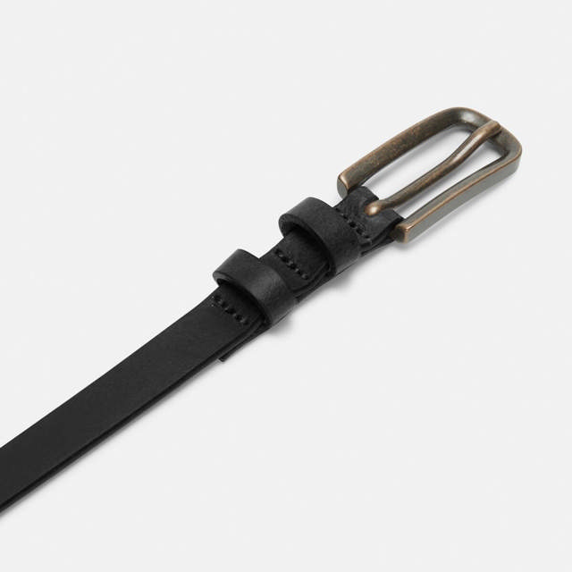 15mm Svart Leðurbelti með Studs