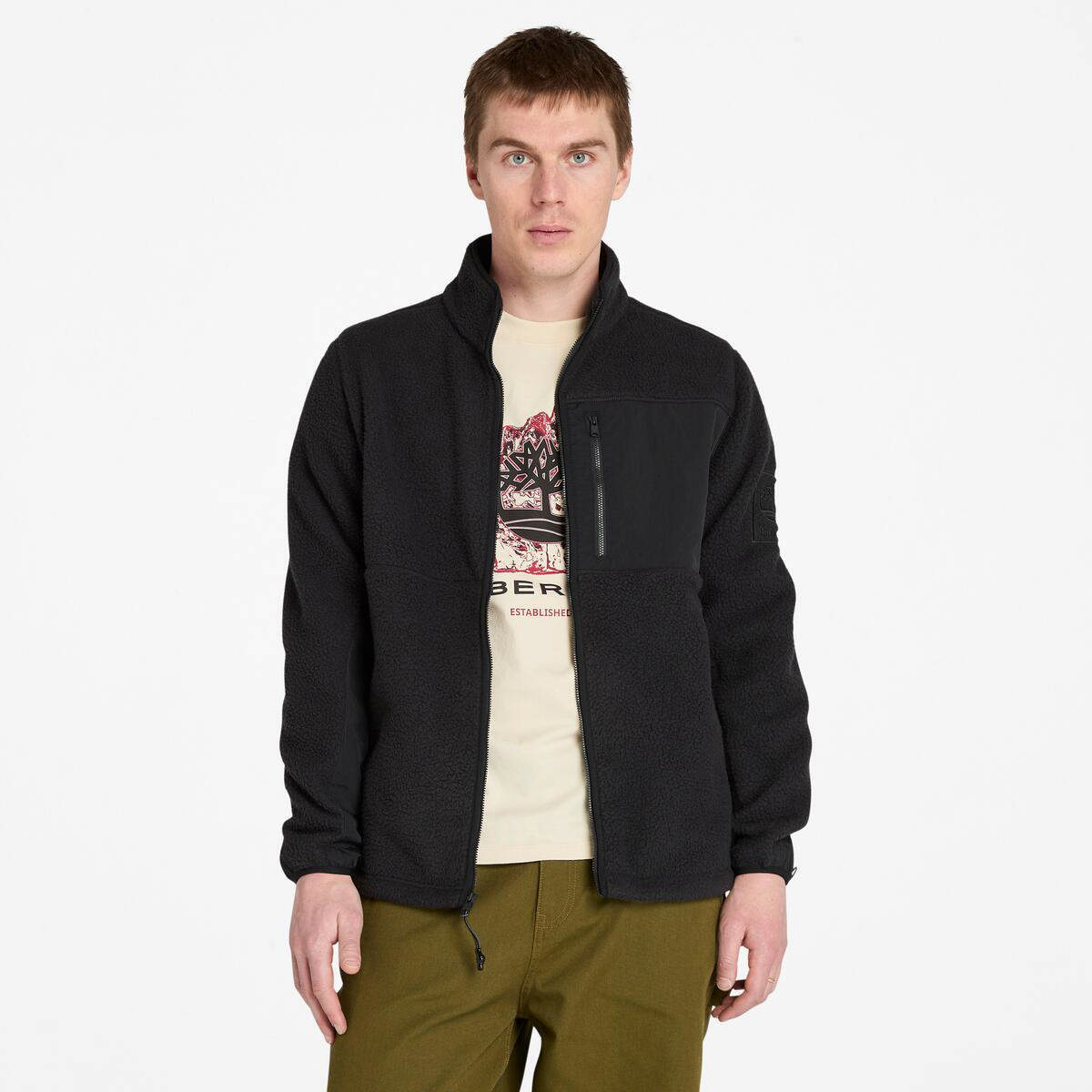 High pile fleece Jacket BLACK