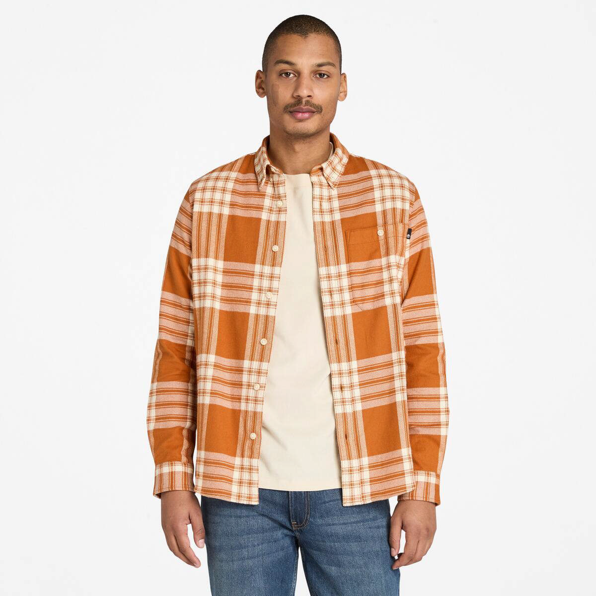 Midweight Flannel Check Shirt CHOCOLATE BROWN YD